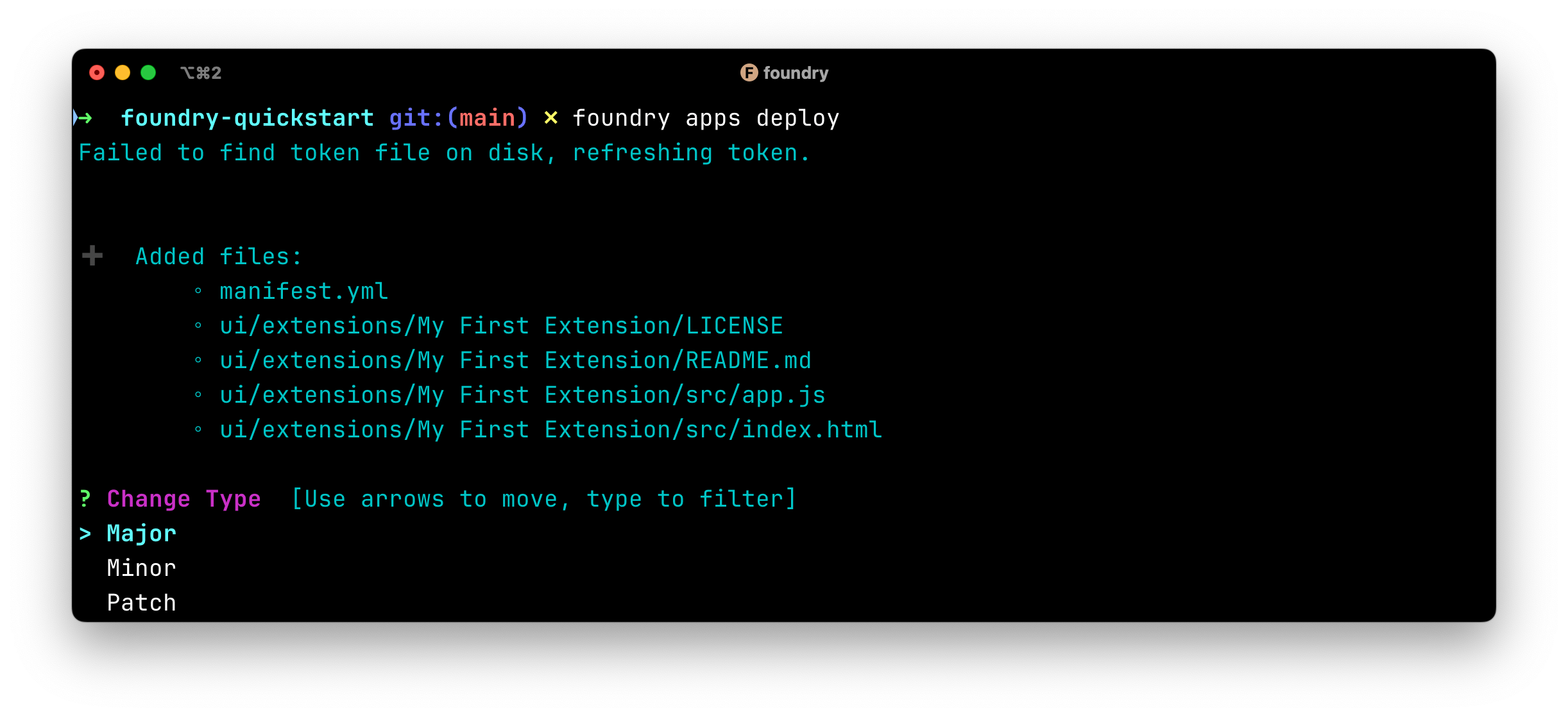 foundry apps deploy